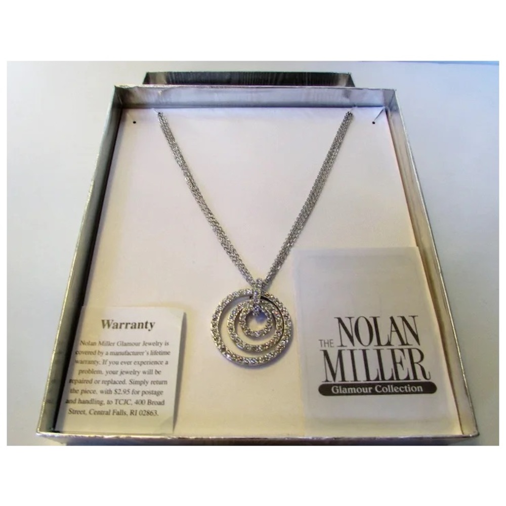 Nolan Miller Silver Double Circle Necklace